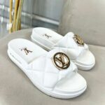 Chinelo Slide Feminino LV Plataforma - Branca