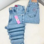 Calça Jeans - Faixa Rosa