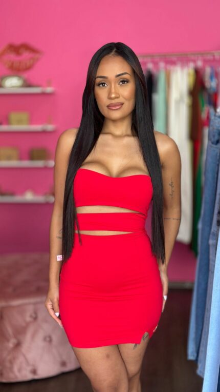 Vestido Faixa Rosa Tamanho Único