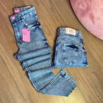 Calça Jeans - Faixa Rosa