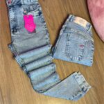 Calça Jeans - Faixa Rosa