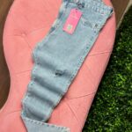 Calça Jeans Skinny - Faixa Rosa