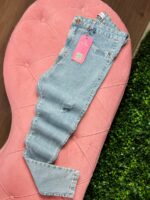 Calça Jeans Skinny - Faixa Rosa