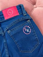 Calça Jeans Skinny - Faixa Rosa - Imagem 2