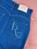 Calça Jeans Skinny - Faixa Rosa - Imagem 2