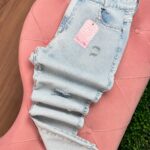 Calça Mom Jeans - Faixa Rosa