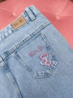 Calça Mom Jeans - Faixa Rosa - Imagem 2